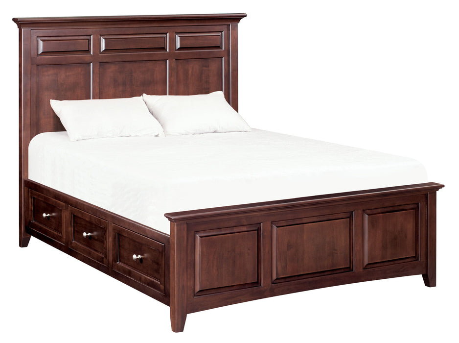 McKenzie - Mantel Storage Bed - Caffè - Queen