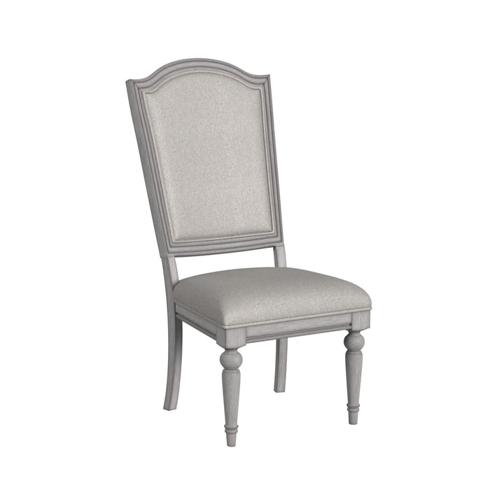 Glenmore - Dining Side Chair With Fabric (Set of 2) - Aged Gray