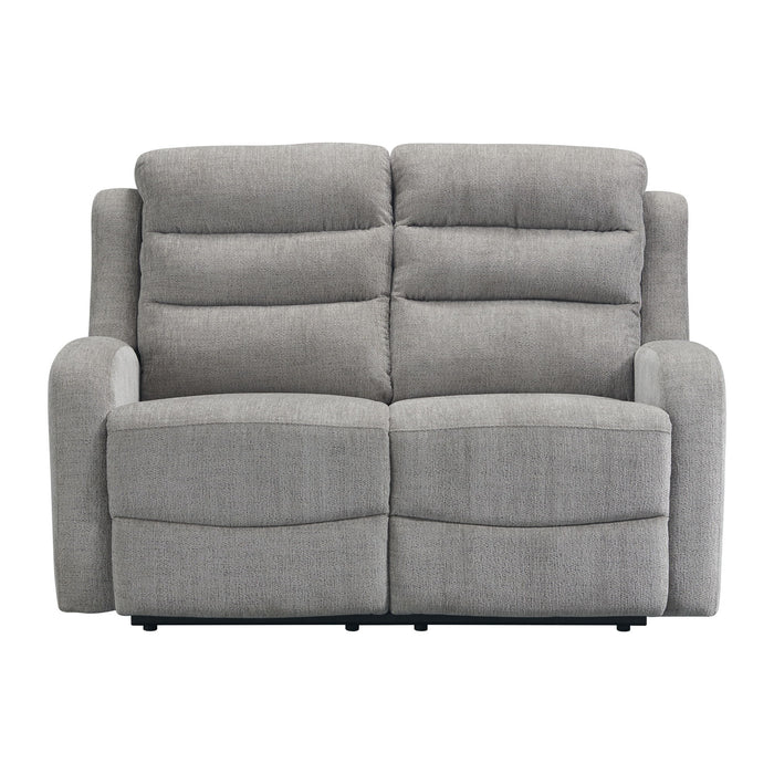 Avanti - Power Motion Loveseat With Power Motion Head Recliner - Whiskers Nature Gray