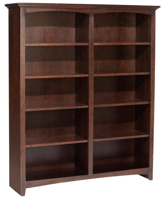 McKenzie - Alder Bookcase - Caffè - Wood - 50.5"W - 60"H
