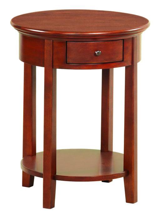 McKenzie - Round Side Table - Glazed Antique Cherry - 19.5"W