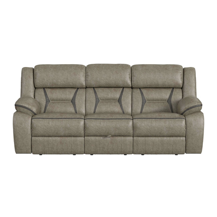 Engage - Motion Sofa With DDT, Drawer And PWS - Corral Gray