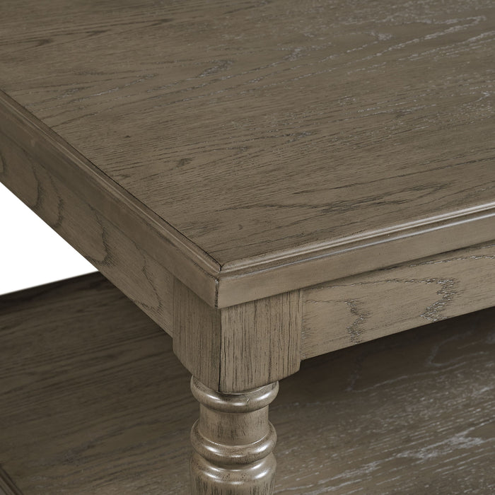 Kings Court - End Table With USB - Gray