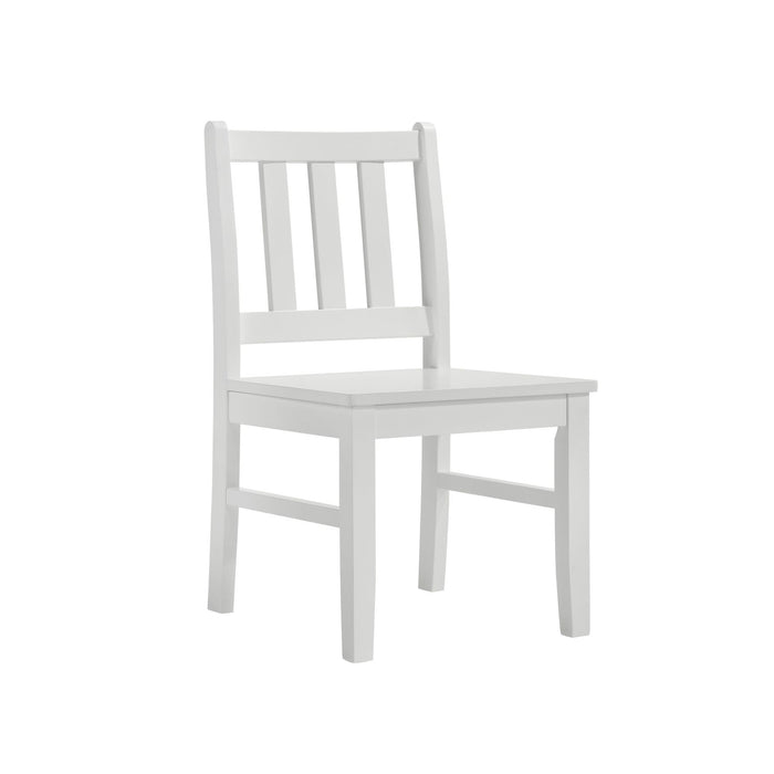 Travis Youth - 5 Piece Dining Set With Table And 4 Chairs - White