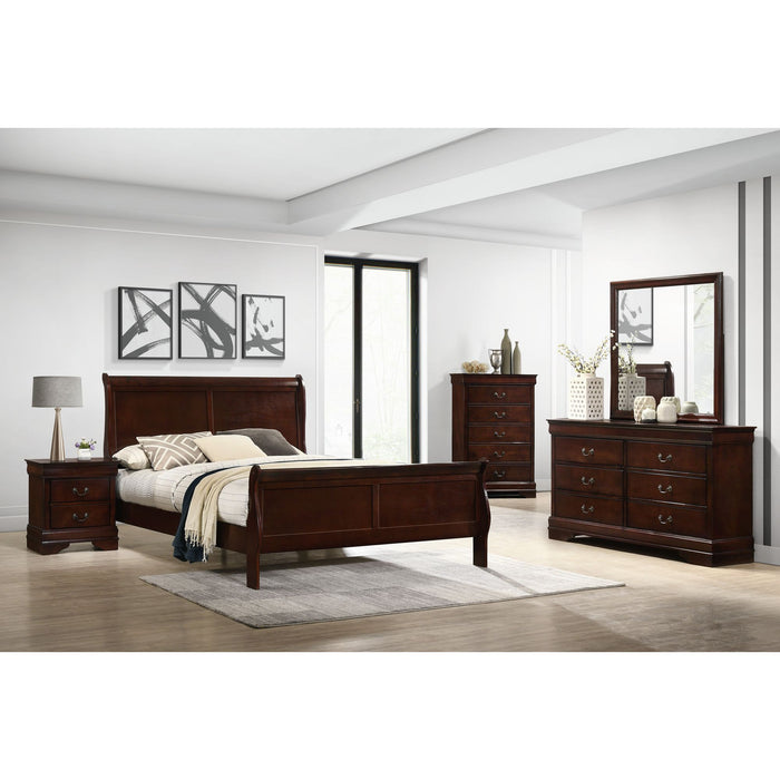 Louis Philippe - 6-Drawer Dresser & Mirror