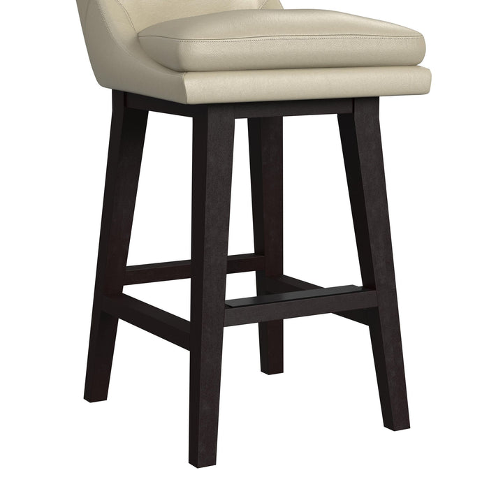 Villanova - PU Swivel Bar Stool (Set of 2) - Espresso / Beige