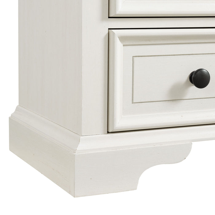 Eastwood - Youth 3-Drawer Nightstand - Brown And White