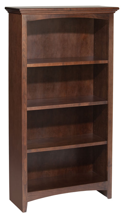 McKenzie - Alder Bookcase - Caffè - Wood - 26.5"W - 48"H