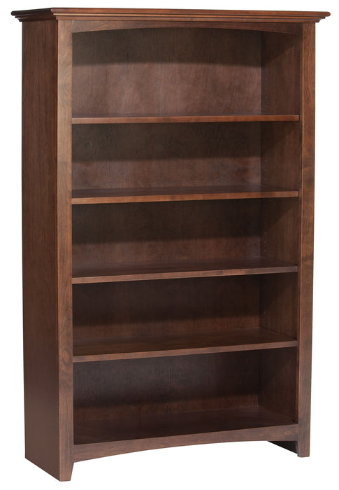 McKenzie - Alder Bookcase - Caffè - Wood - 38.5"W - 60"H