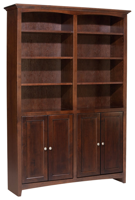 McKenzie - Alder Bookcase With Doors - Caffè - 50.5"W - 72"H