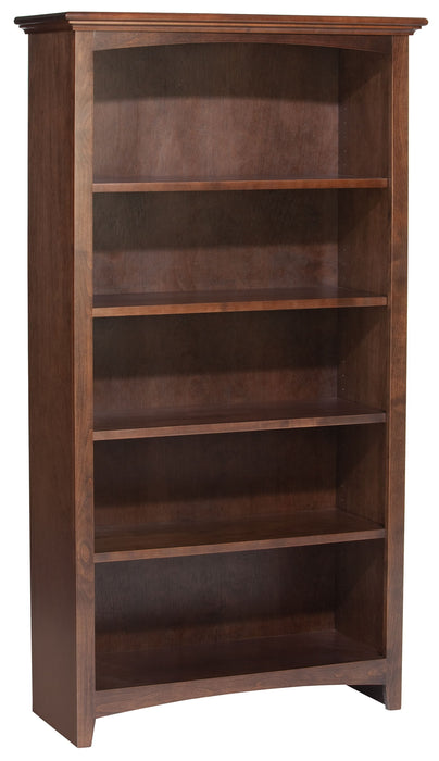 McKenzie - Alder Bookcase - Caffè - Wood - 32.5"W - 60"H