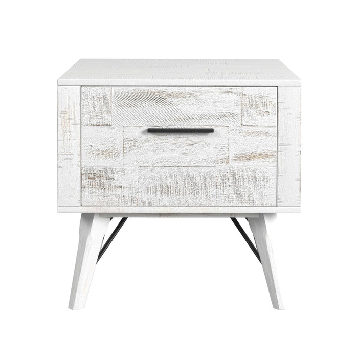 Rogen Rustic - End Table - Rustic White