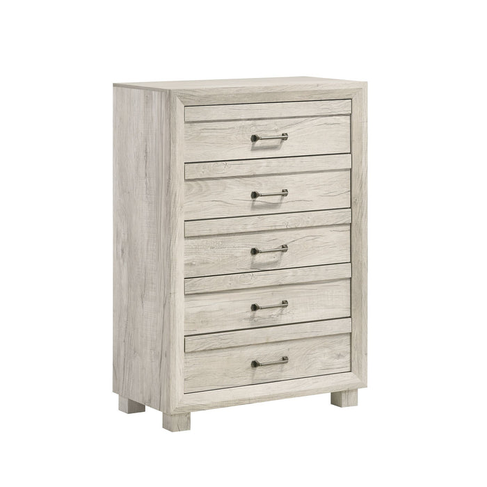 Fort Worth - 5 Drawer Chest - White