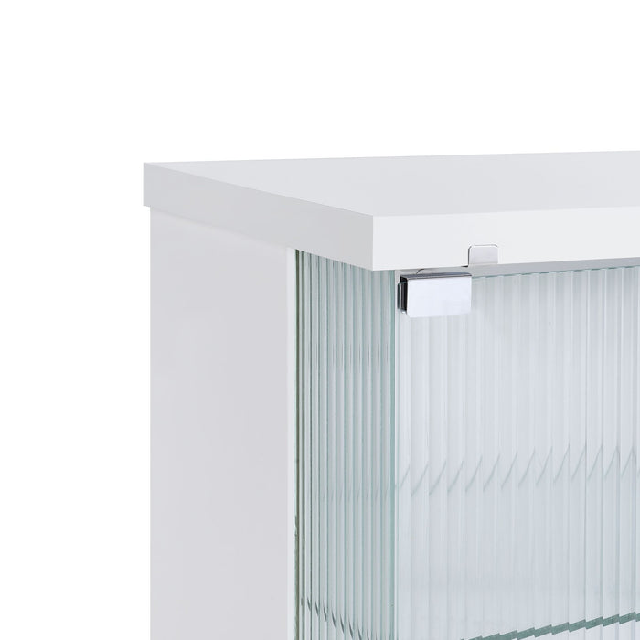 Chandra - Cabinet With LED - Glossy White