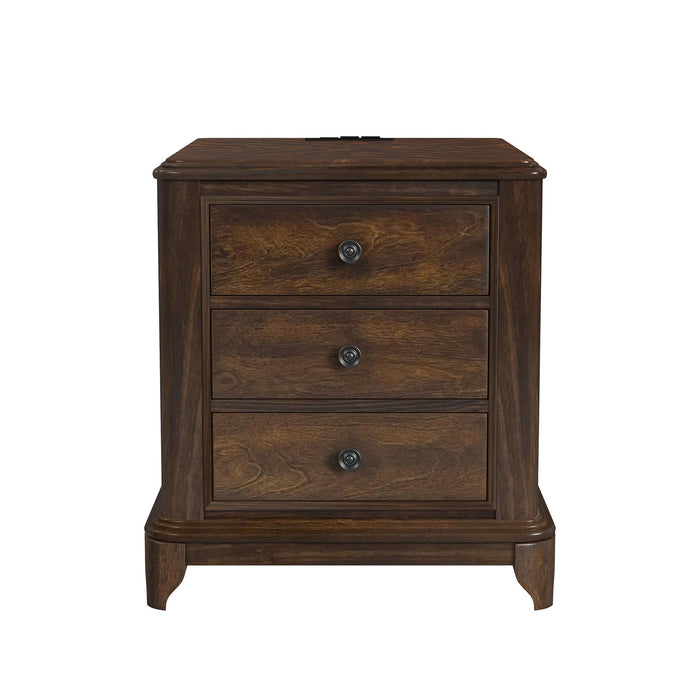 Phillipe - 2-Drawer Cabinet With USB - Cherry