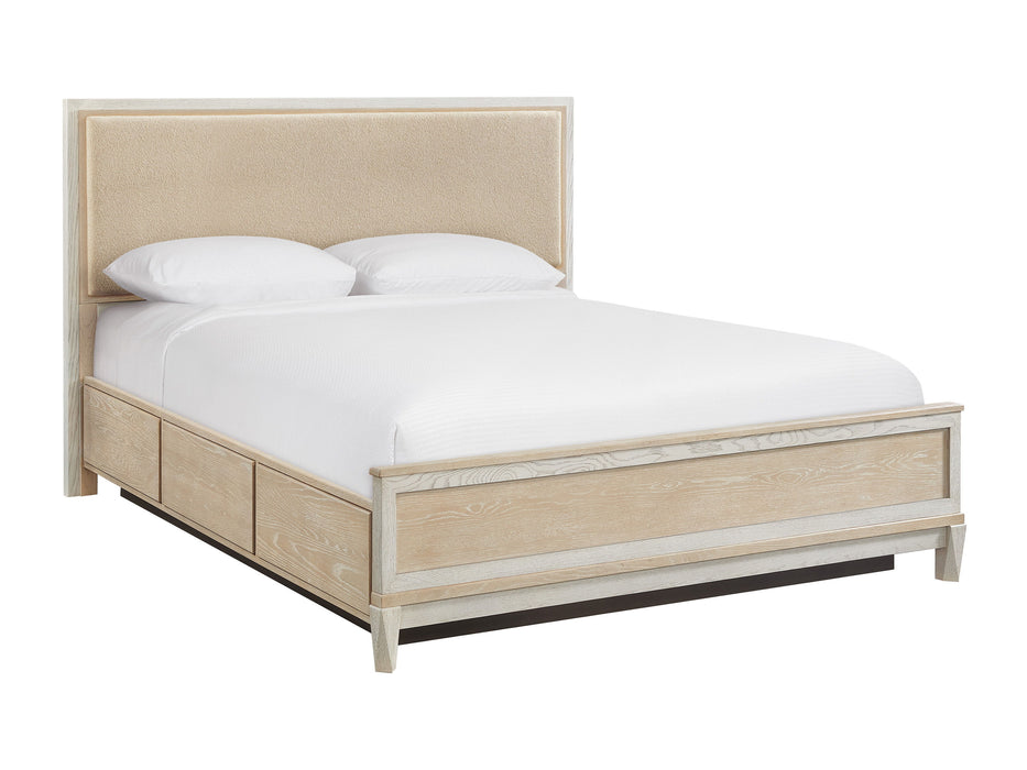 Catalina - Upholstered Panel Storage Bed - Sand - King