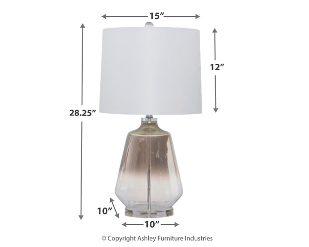 Ashley Express - Jaslyn Glass Table Lamp (1/CN)