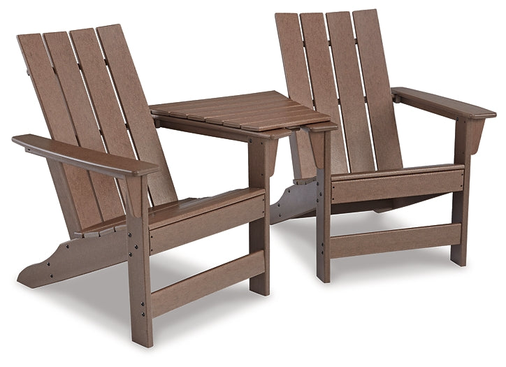 Ashley Express - Emmeline 2 Adirondack Chairs with Tete-A-Tete Table Connector
