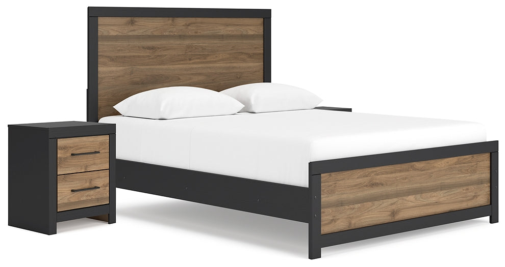 Ashley Express - Vertani Queen Panel Bed with 2 Nightstands