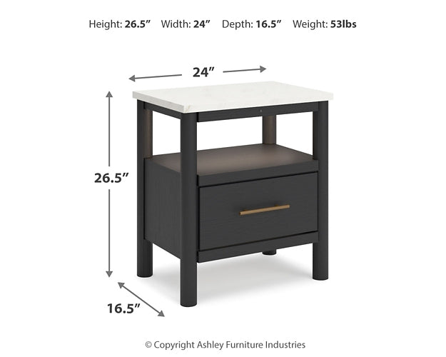 Cadmori Full Upholstered Panel Bed with Dresser and 2 Nightstands