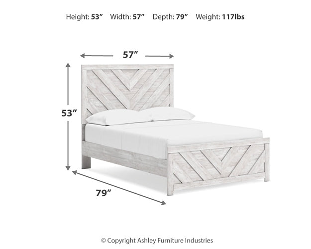 Cayboni Full Panel Bed with Dresser