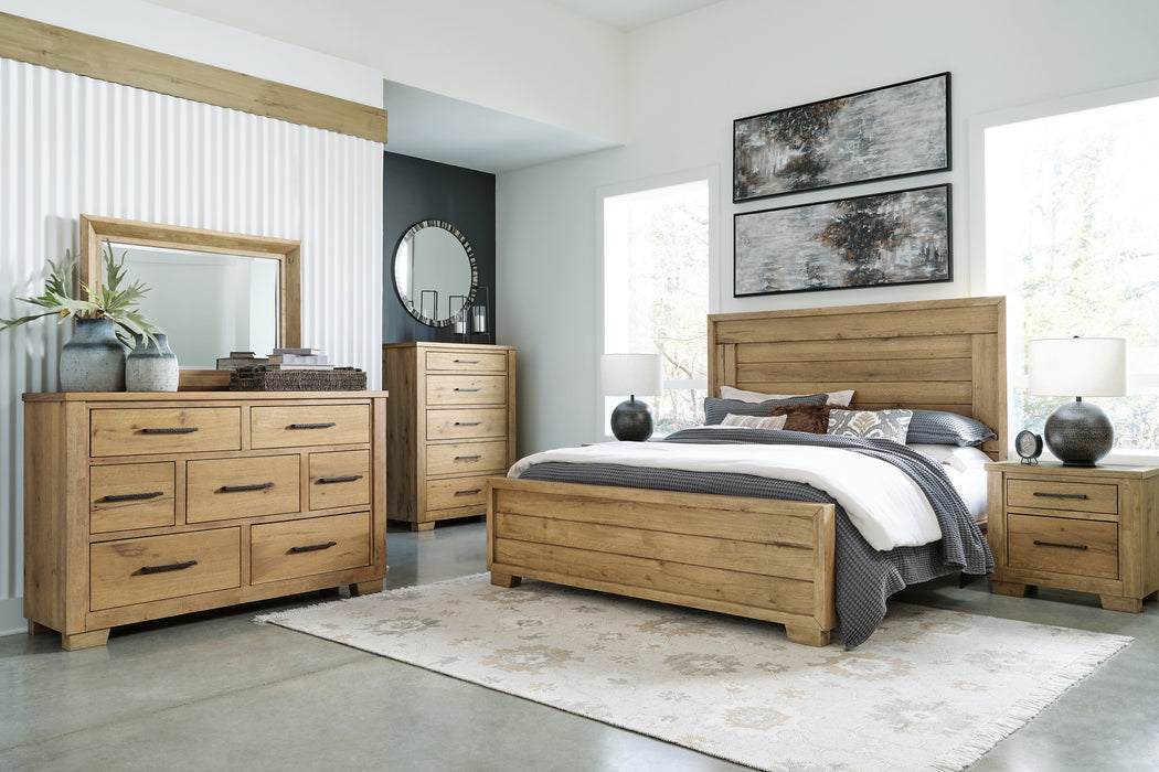 Galliden California King Panel Bed with Dresser