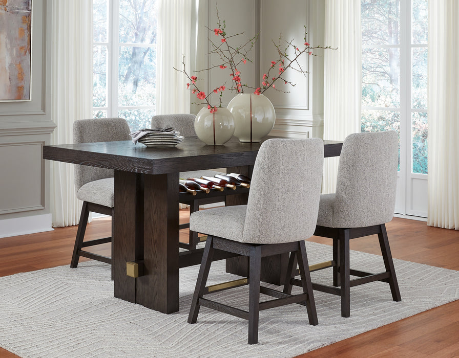 Burkhaus Counter Height Dining Table and 4 Barstools