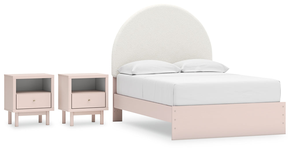 Ashley Express - Wistenpine Full Upholstered Panel Bed with 2 Nightstands