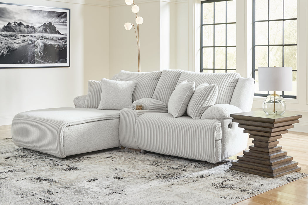 Top Tier 3 Piece Reclining Sectional Sofa with Chaise CR Home Furnishings