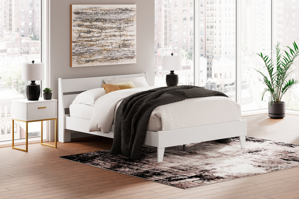 Ashley Express - Socalle Queen Panel Platform Bed with 2 Nightstands