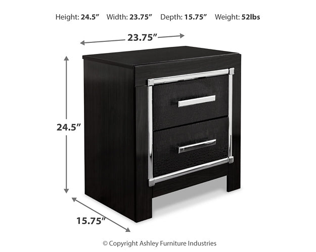 Kaydell Queen Upholstered Panel Bed with Mirrored Dresser, Chest and 2 Nightstands