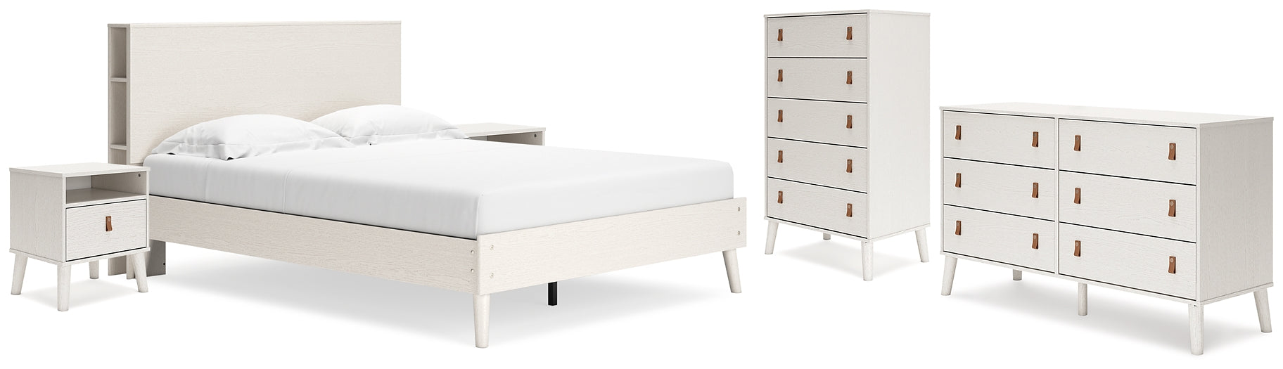 Ashley Express - Aprilyn Queen Bookcase Bed with Dresser, Chest and 2 Nightstands